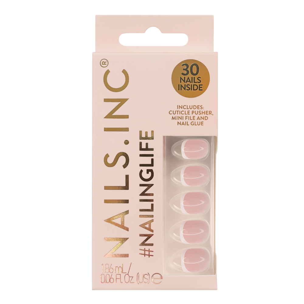 Nails Inc. NailingLife Classic Kim Classic French Tip Square-Shaped Press-On Nails