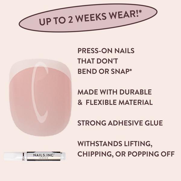 Nails Inc. NailingLife Classic Kim Classic French Tip Square-Shaped Press-On Nails #6