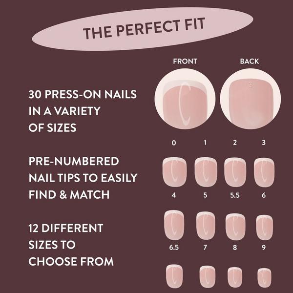 Nails Inc. NailingLife Classic Kim Classic French Tip Square-Shaped Press-On Nails #7