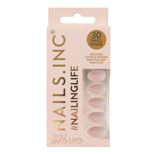 Nails Inc. NailingLife Style It Like Sabrina Gold French Tip Press-On Nails #1