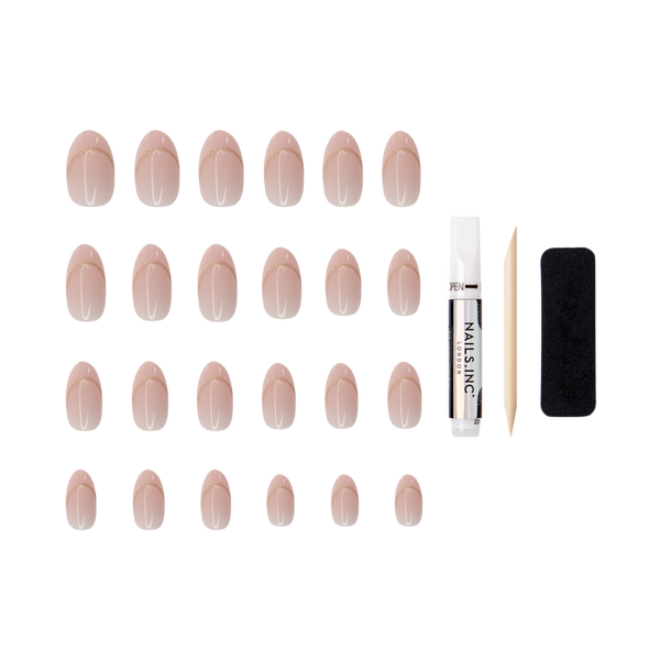 Nails Inc. NailingLife Style It Like Sabrina Gold French Tip Press-On Nails #2