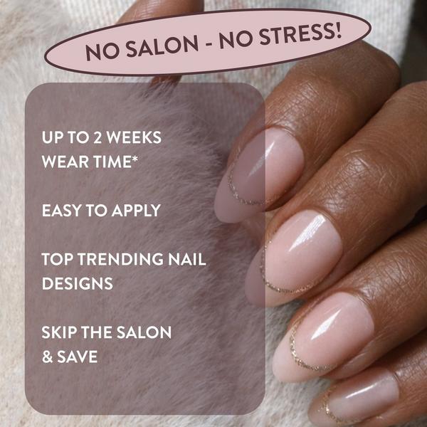 Nails Inc. NailingLife Style It Like Sabrina Gold French Tip Press-On Nails #5