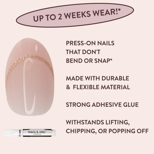 Nails Inc. NailingLife Style It Like Sabrina Gold French Tip Press-On Nails #6