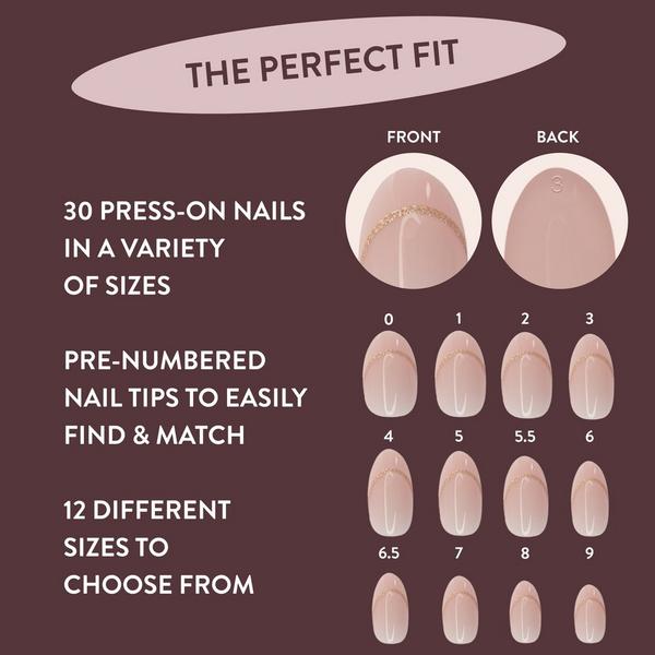Nails Inc. NailingLife Style It Like Sabrina Gold French Tip Press-On Nails #7