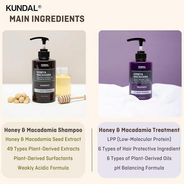 KUNDAL Honey & Macadamia Shampoo & Conditioner Set #6