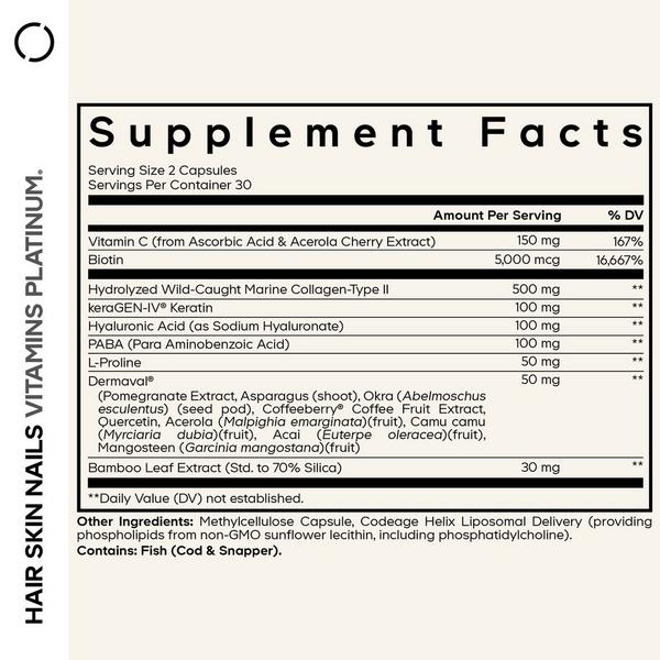 CODEAGE Hair Skin Nails Vitamins Platinum with Collagen & Keratin #2