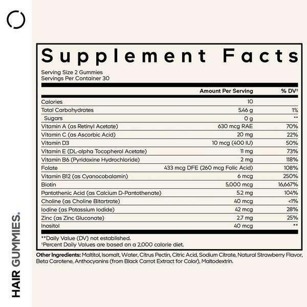 CODEAGE Sugar-Free Hair Gummies with Biotin & Zinc #2