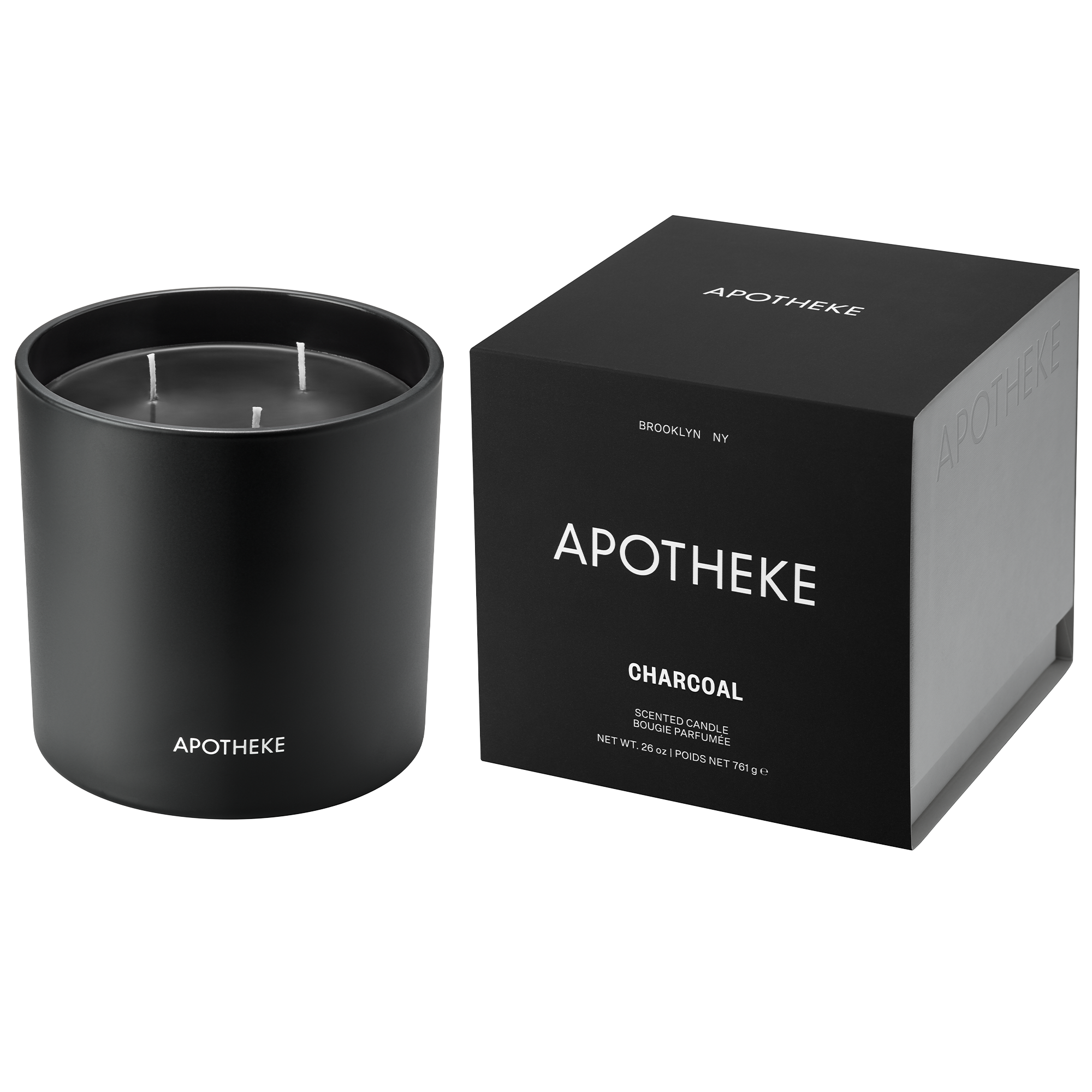 APOTHEKE Charcoal 3-Wick Scented Candle #1