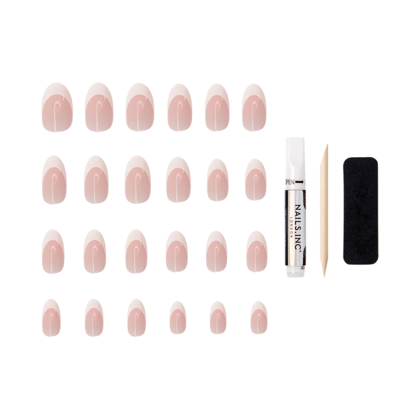 Nails Inc. NailingLife It's Giving Gracie Classic French Tip Almond-Shaped Press-On Nails #2