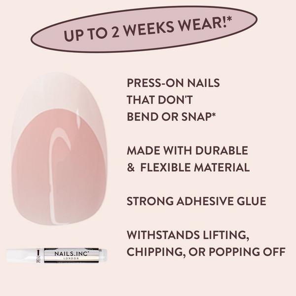 Nails Inc. NailingLife It's Giving Gracie Classic French Tip Almond-Shaped Press-On Nails #6