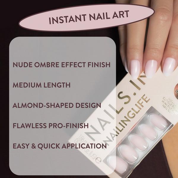 Nails Inc. NailingLife So Selena Nude Ombré Effect Press-On Nails #4