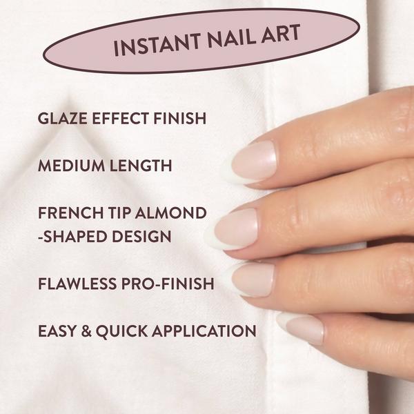 Nails Inc. NailingLife All Out Olivia Glaze French Tip Press-On Nails #4