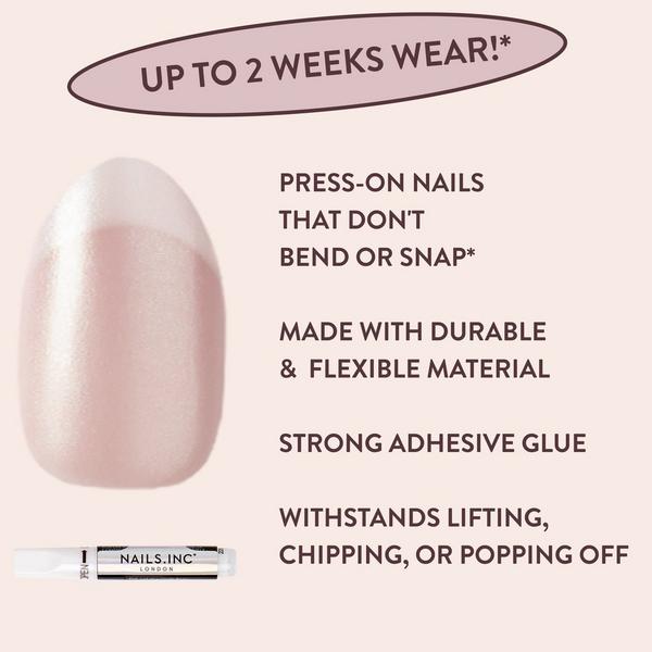 Nails Inc. NailingLife All Out Olivia Glaze French Tip Press-On Nails #6