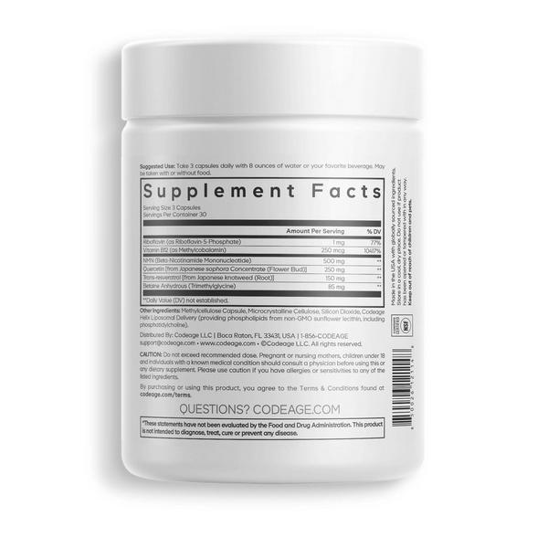 CODEAGE Liposomal NMN with Resveratrol, Quercetin & B Vitamins #8