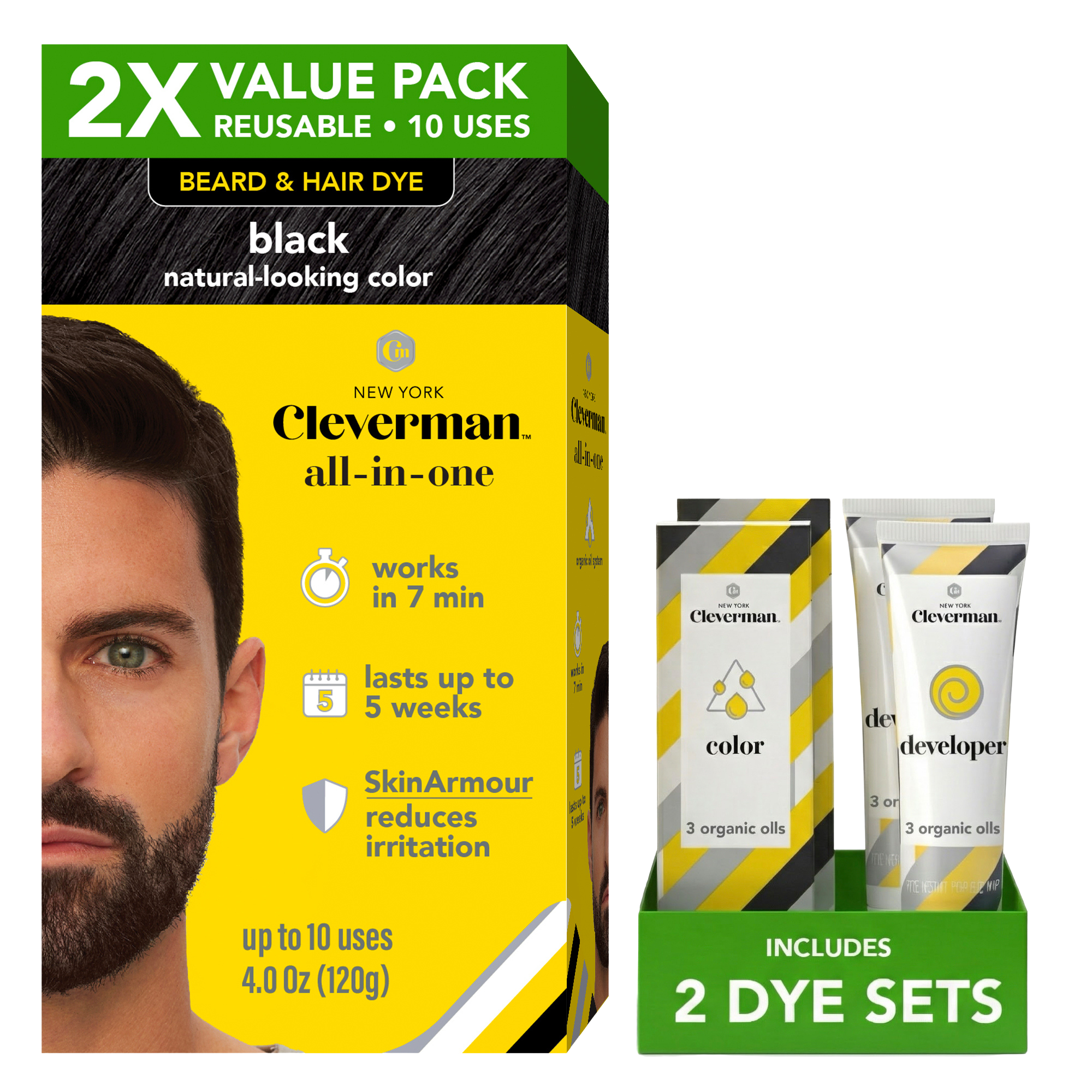 Cleverman Reusable Beard & Hair Dye Kit #1