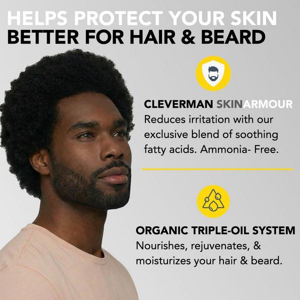 Cleverman Coarse & Coily Hair Reusable Beard & Hair Dye Kit #7