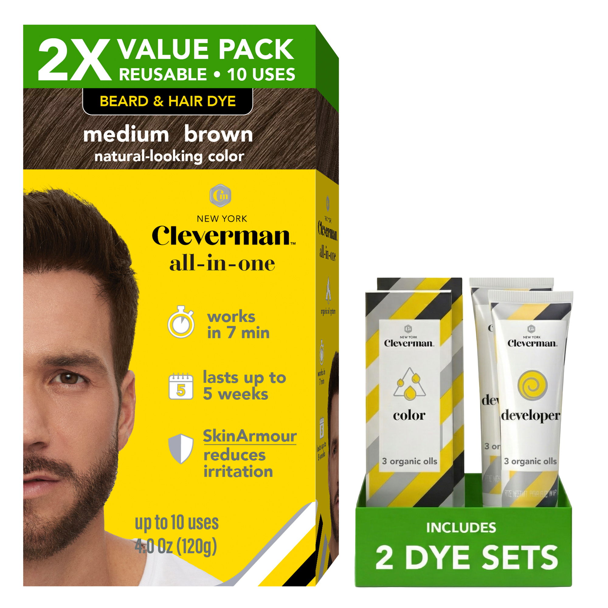 Cleverman Reusable Beard & Hair Dye Kit #1