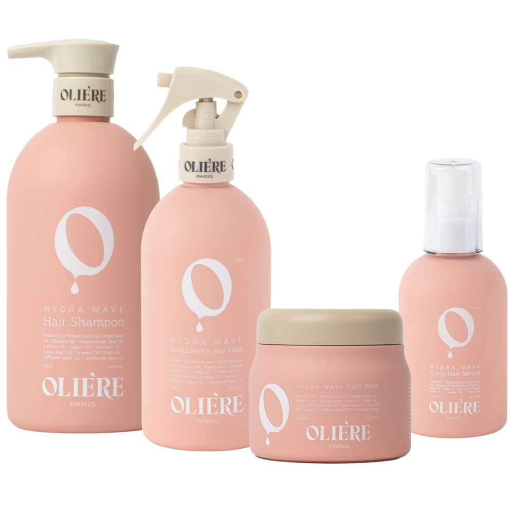 Oliere Paris Hydra Wave Curl-defining Hydrating Frizz-control Hair Care Set