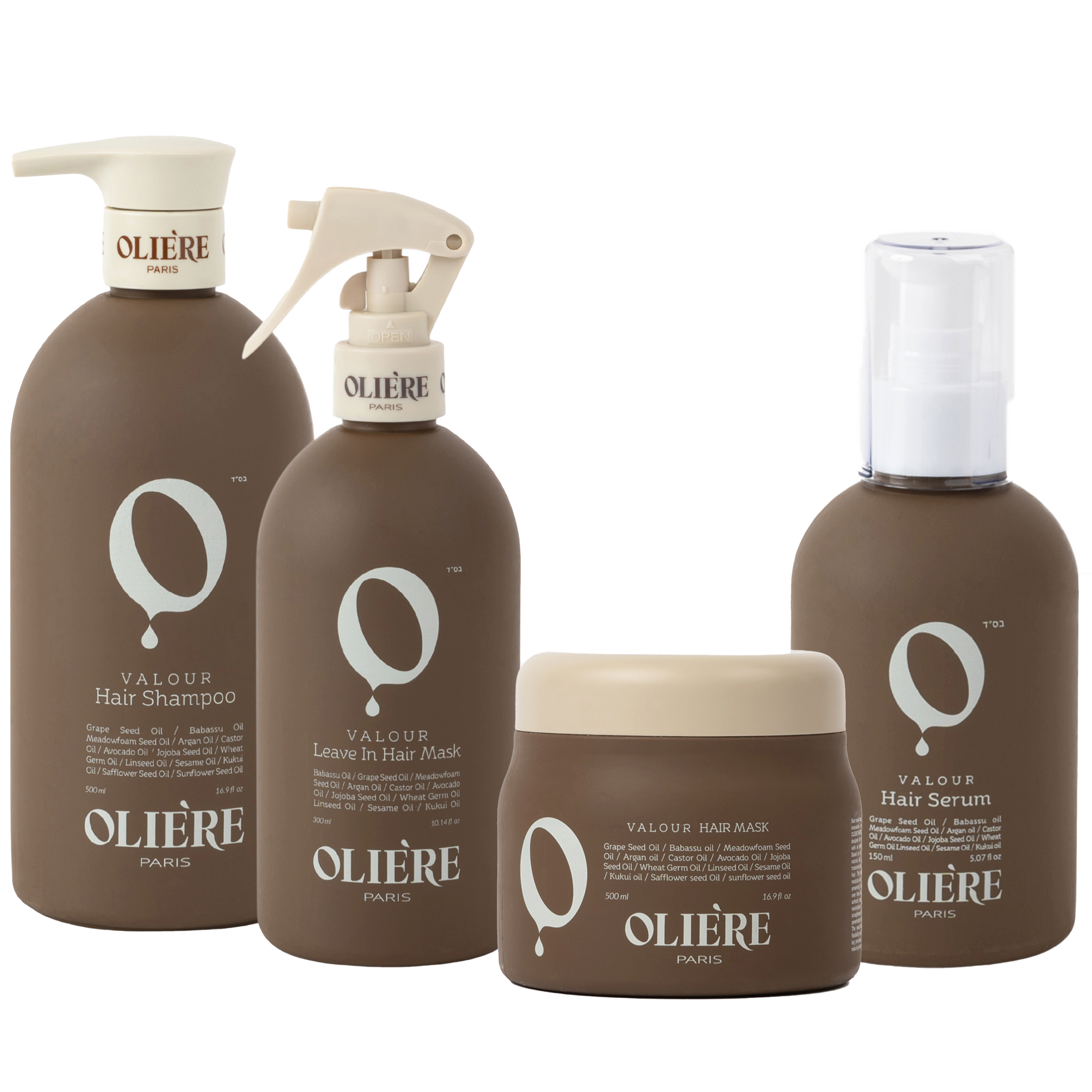 Oliere Paris Valour Smoothing Repairing Shine-Enhancing Hair Care Set #1