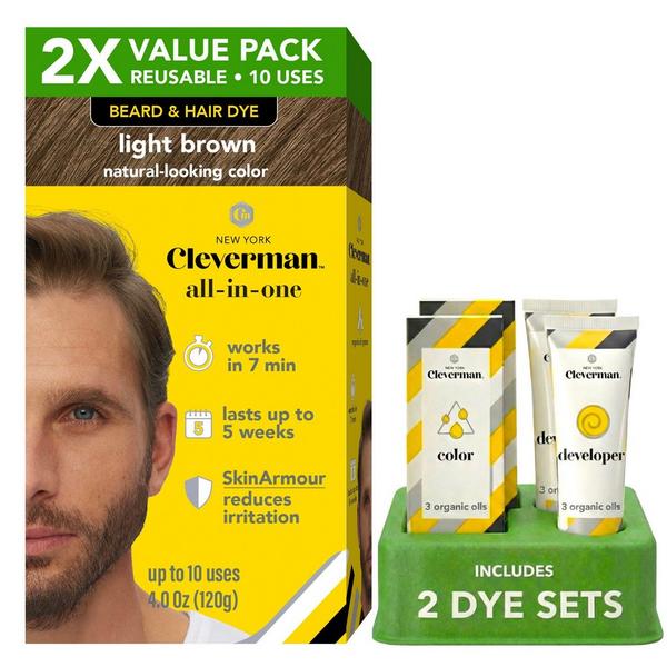 Cleverman 2X Pack Reusable Beard & Hair Dye Kit #1