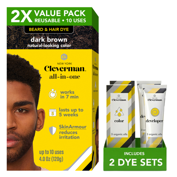 Cleverman Coarse & Coily Hair Reusable Beard & Hair Dye Kit #1