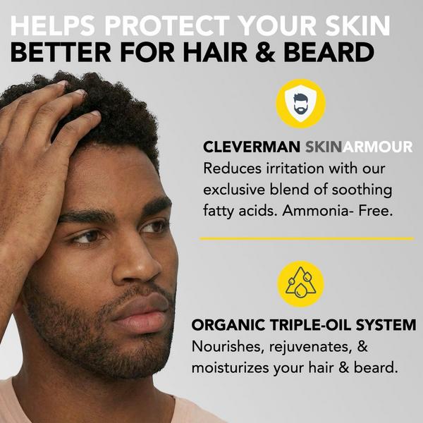 Cleverman Coarse & Coily Hair Reusable Beard & Hair Dye Kit #7