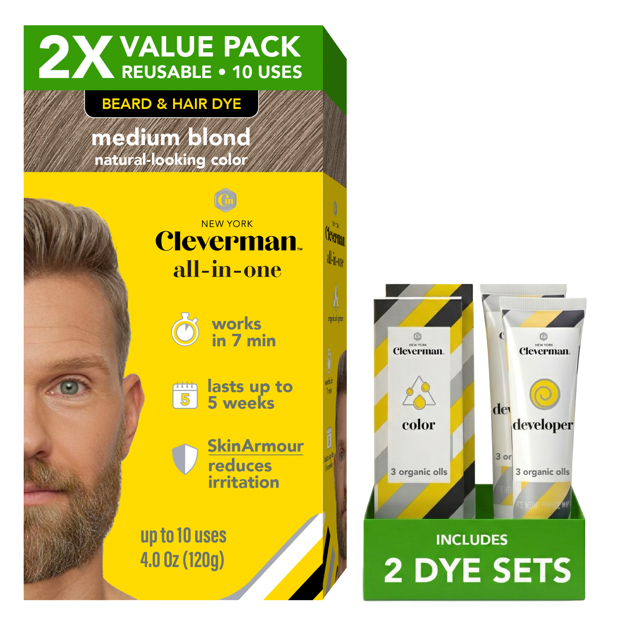 Cleverman Reusable Beard & Hair Dye Kit #1