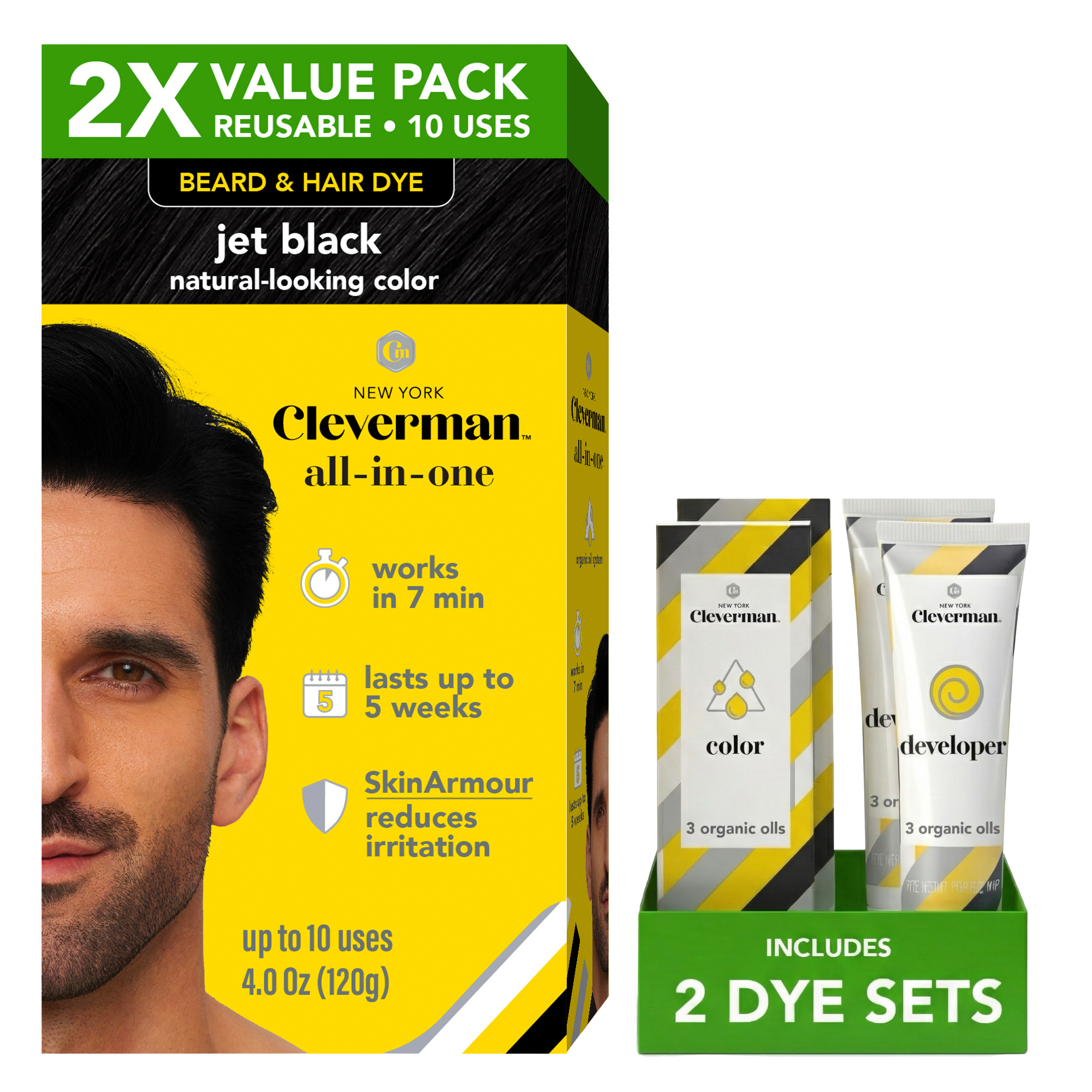 Cleverman Reusable Beard & Hair Dye Kit #1