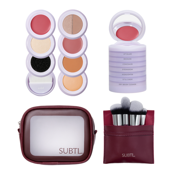 SUBTL. Beauty 7-in-1 Full Face Makeup Stack with Brush Set and Travel Bag #1