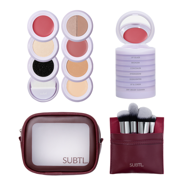 SUBTL. Beauty 7-in-1 Full Face Makeup Stack with Brush Set and Travel Bag #1