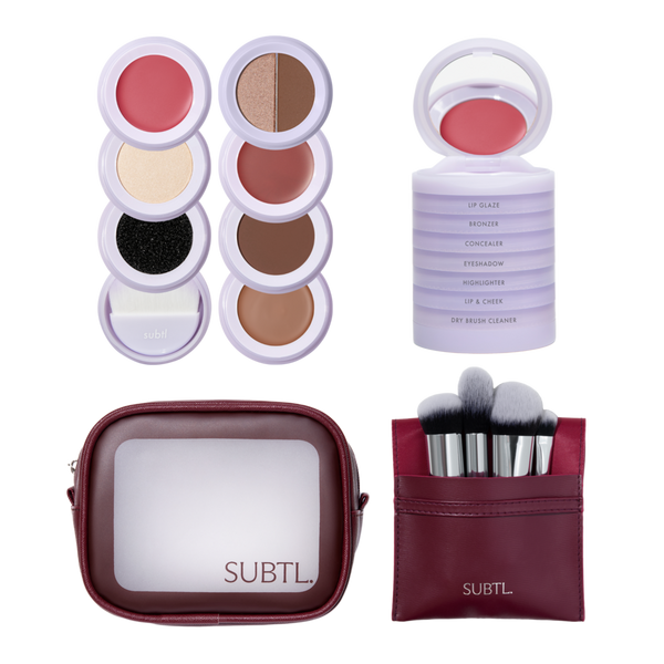 SUBTL. Beauty 7-in-1 Full Face Makeup Stack with Brush Set and Travel Bag #1