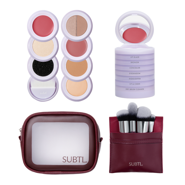 SUBTL. Beauty 7-in-1 Full Face Makeup Stack with Brush Set and Travel Bag #1