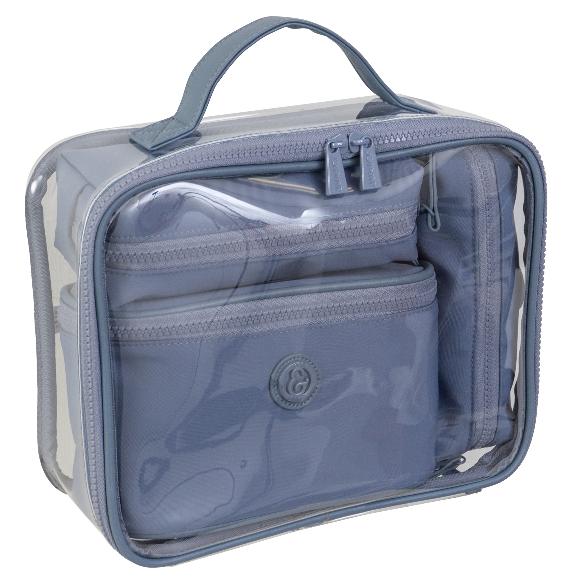 Joan & David The Tonal Sport Nylon 4-Piece Clear Cosmetic Bag Set #1