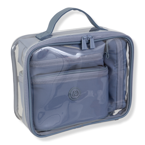 Joan & David - Denim The Tonal Sport Nylon 4-Piece Clear Cosmetic