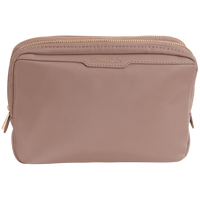 The Twill Nylon Double Compartment Cosmetic Bag