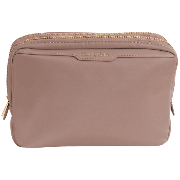 House of Harlow 1960 The Twill Nylon Double Compartment Cosmetic Bag #1