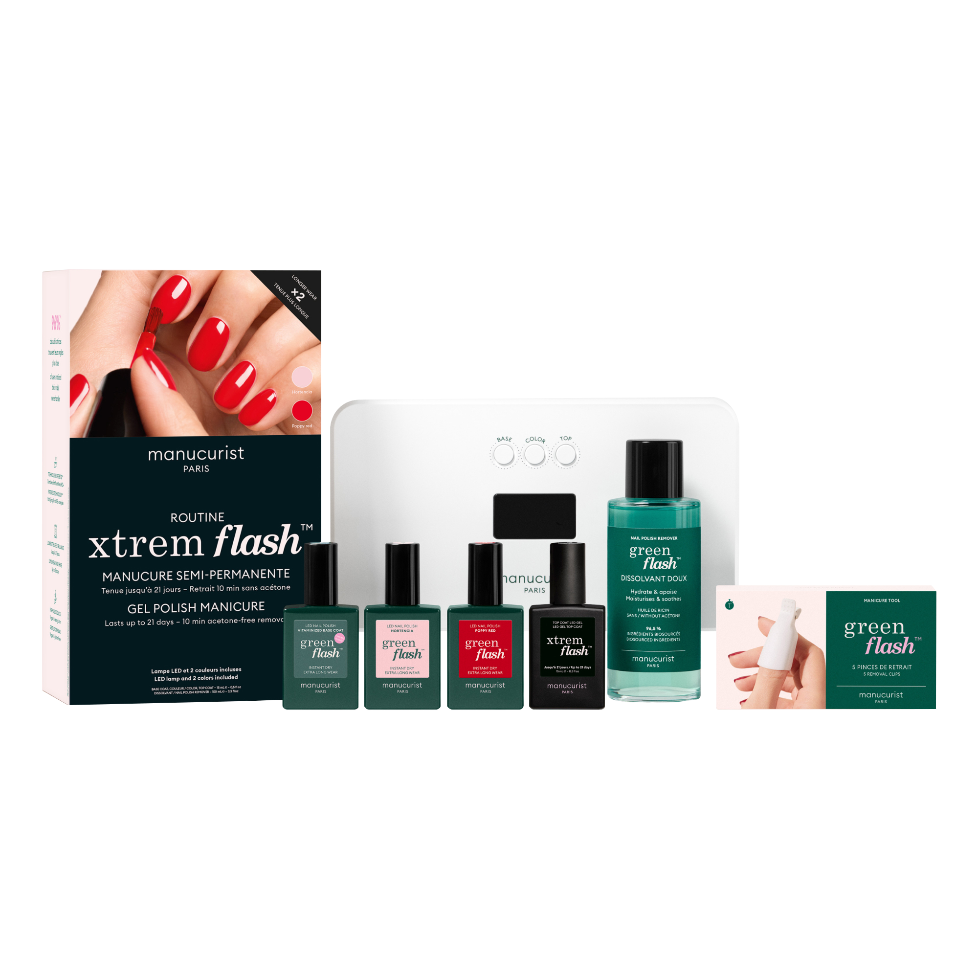 Manucurist Xtrem Flash Gel Nail Polish Kit with LED Lamp and Gel Top Coat #1