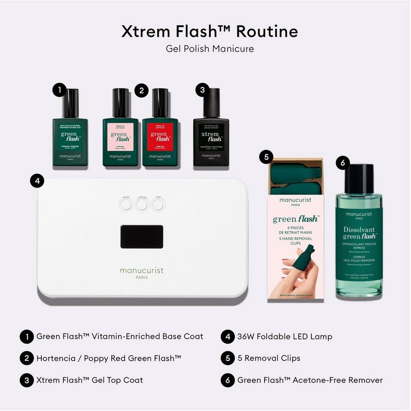 Manucurist - Xtrem Flash Gel Nail Polish Kit with LED Lamp and Gel