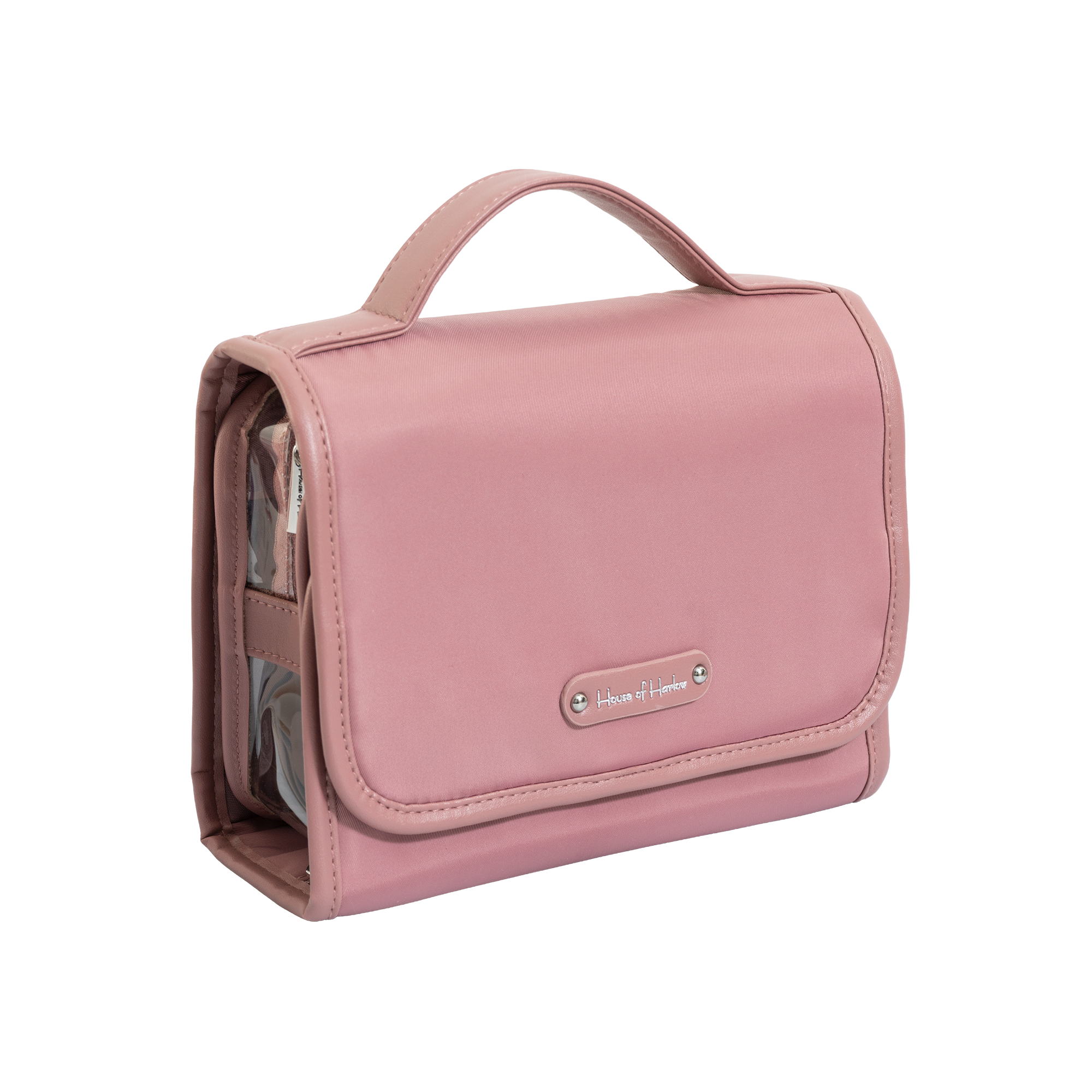 House of Harlow 1960 The Twill Nylon Multi-Compartment Hanging Toiletry Case #1