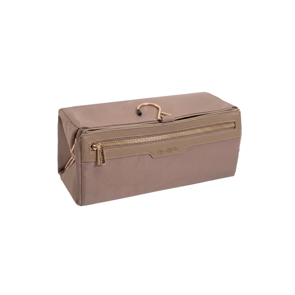 House of Harlow 1960 The Twill Nylon Double Compartment Hanging Toiletry Case #1