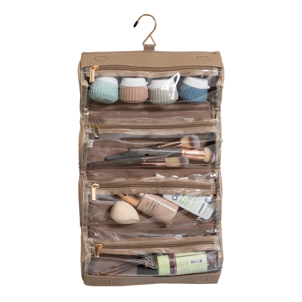 House of Harlow 1960 The Twill Nylon Double Compartment Hanging Toiletry Case #3