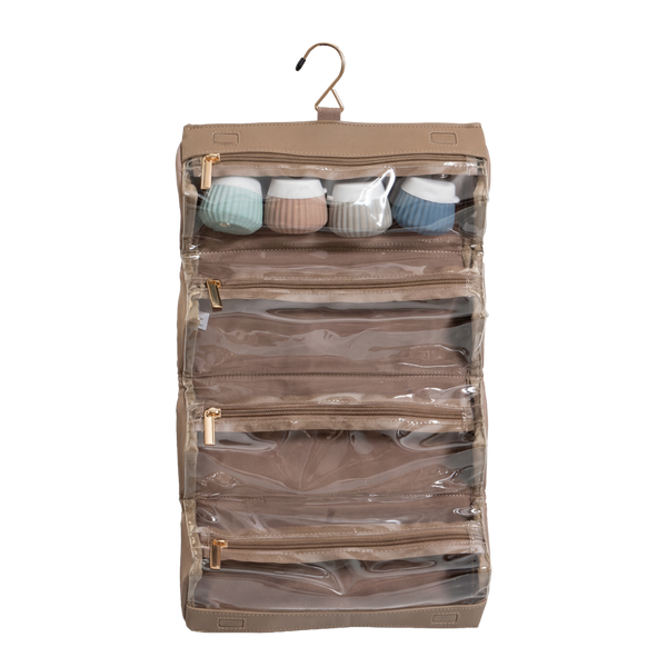 House of Harlow 1960 The Twill Nylon Double Compartment Hanging Toiletry Case #4