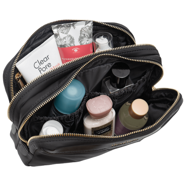 House of Harlow 1960 The Twill Nylon Double Compartment Cosmetic Bag #2