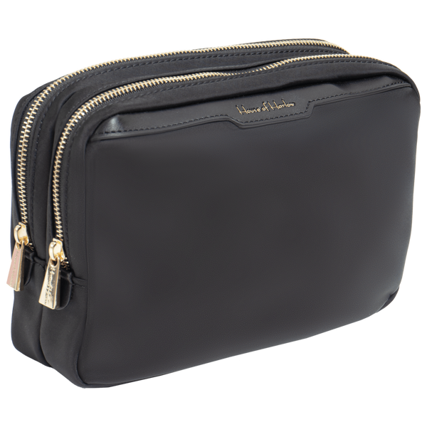 House of Harlow 1960 The Twill Nylon Double Compartment Cosmetic Bag #3