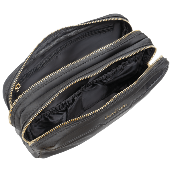 House of Harlow 1960 The Twill Nylon Double Compartment Cosmetic Bag #4