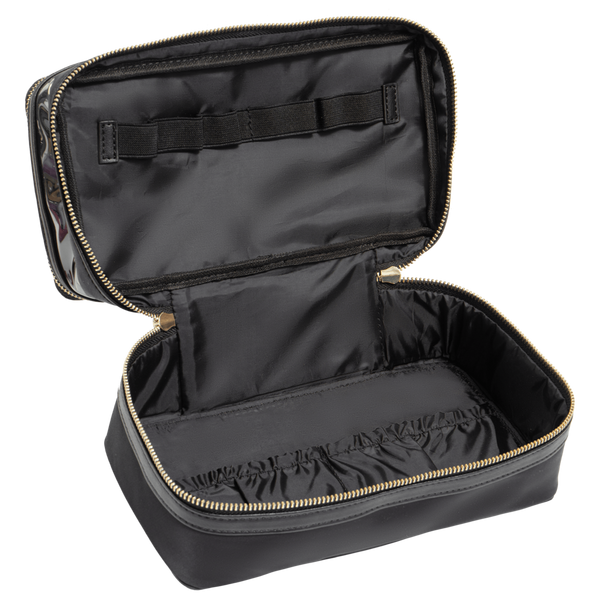 House of Harlow 1960 The Twill Nylon Double Compartment Toiletry Train Case #4