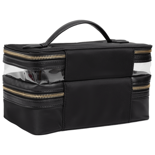 House of Harlow 1960 The Twill Nylon Double Compartment Toiletry Train Case #7