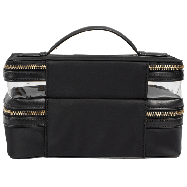 House of Harlow 1960 The Twill Nylon Double Compartment Toiletry Train Case #8