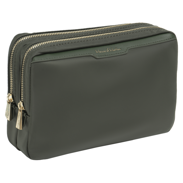 House of Harlow 1960 The Twill Nylon Double Compartment Cosmetic Bag #3