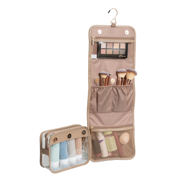 House of Harlow 1960 The Twill Nylon Multi-Compartment Hanging Toiletry Case #4